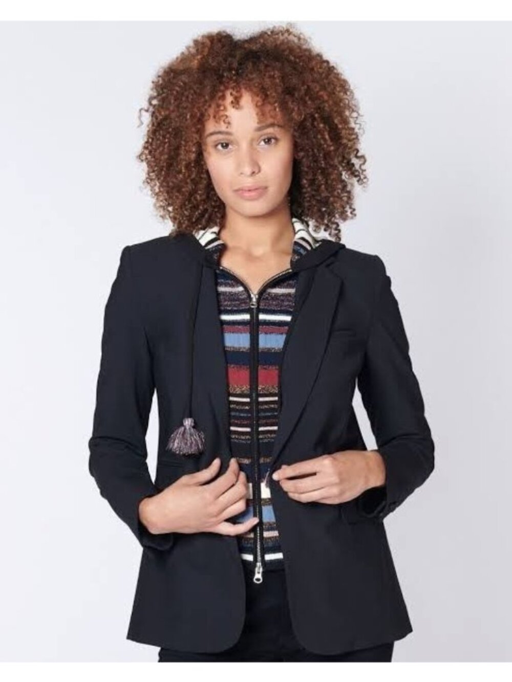 Veronica Beard Black 100% Leather Rocco Dickey, Size OS NWT $495